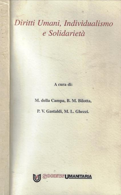 Diritti umani, Individualismo e Solidarietà - copertina