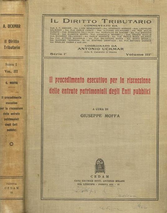 Il procedimento esecutivo per la riscossione delle entrate patrimoniali degli enti pubblici - copertina