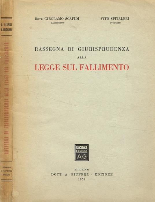 Rassegna di giurisprudenza alla legge sul fallimento - copertina