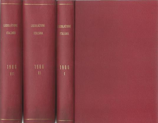La legislazione italiana. Anno 1966 - copertina