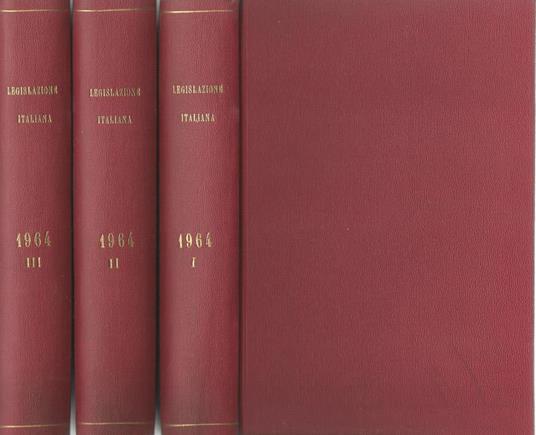 La legislazione italiana. Anno 1964 - copertina