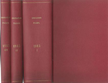 La legislazione italiana. Anno 1963 - copertina