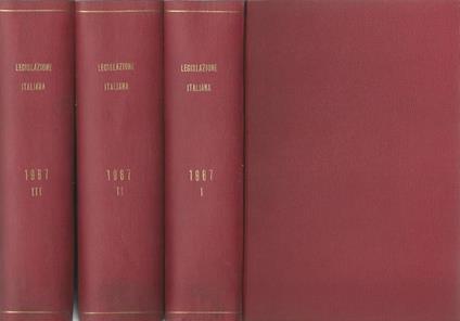 La legislazione italiana. Anno 1967 - copertina