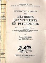 Introduction a l' emploi des Methodes Quantitavise en Psychologie