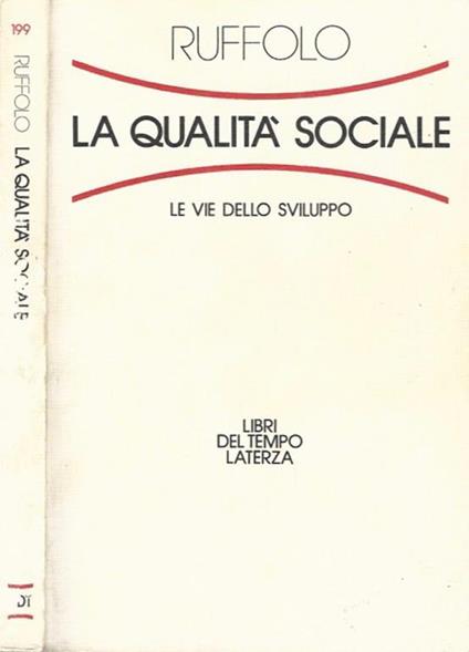 La qualità sociale - Giorgio Ruffolo - copertina