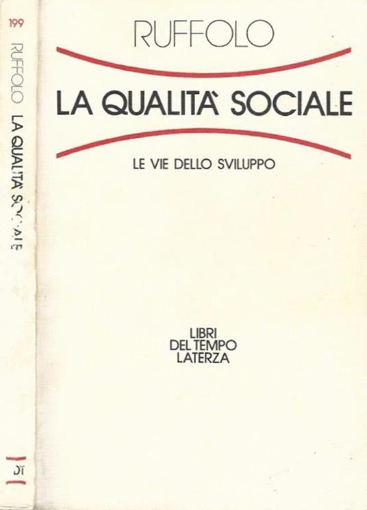 La qualità sociale - Giorgio Ruffolo - copertina
