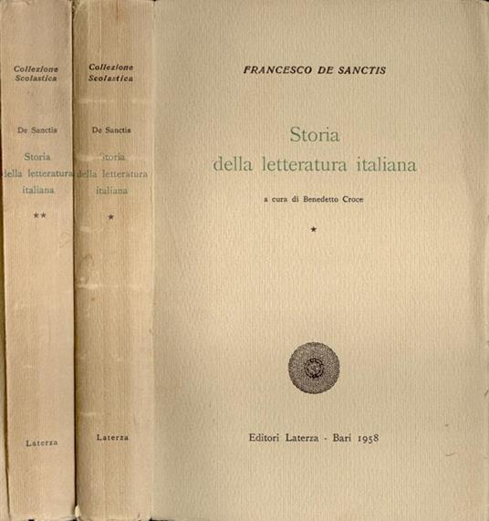 Storia della letteratura italiana vol. I - II - Francesco De Sanctis - copertina