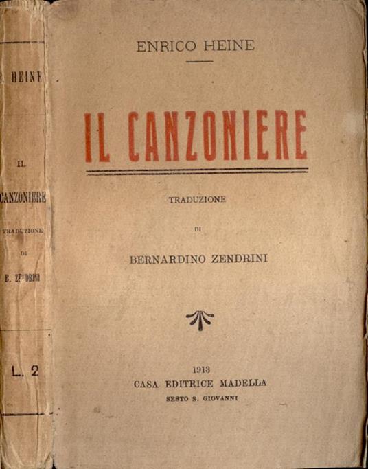 Il canzoniere - Heinrich Heine - copertina