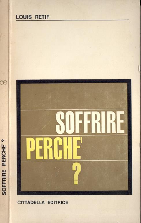 Soffrire perché? - Louis Rétif - copertina