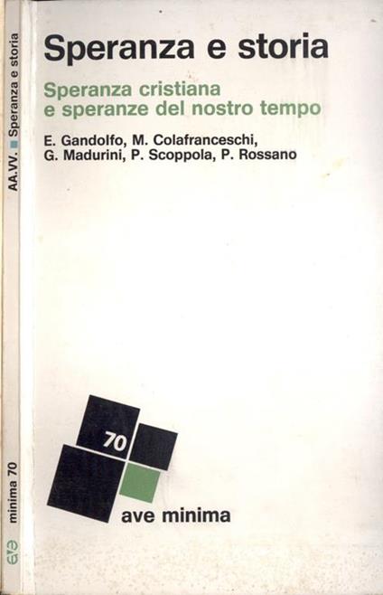 Speranza e storia - copertina