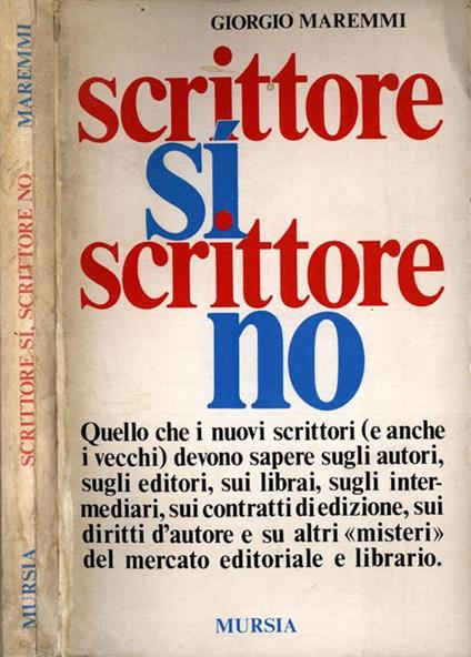 Scrittore si, scrittore no - Giorgio Maremmi - copertina