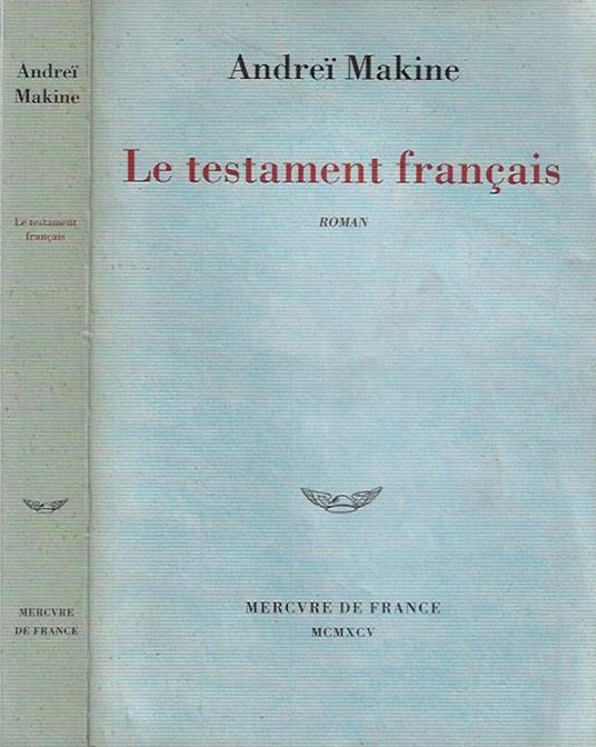 Le testament francais - Andreï Makine - copertina