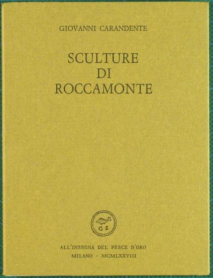 Sculture di Roccamonte - Giovanni Carandente - copertina