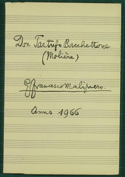 Don Tartufo bacchettone - G. Francesco Malipiero - copertina