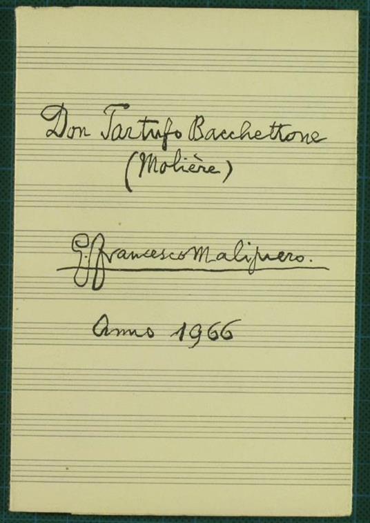 Don Tartufo bacchettone - G. Francesco Malipiero - copertina