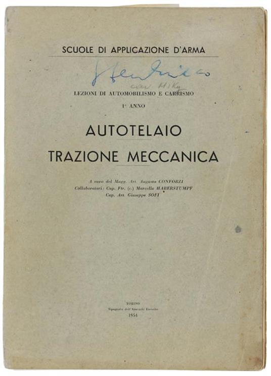 Autotelaio - Trazione Meccanica. Lezioni Di Automobilismo E Carrismo - 1° Anno - copertina