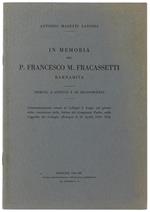 In Memoria Del P. Francesco M. Fracassetti - Barnabita