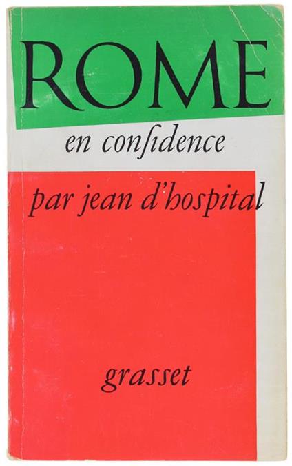 Rome En Confidence (In Francese: Mai Pubblicato In Italiano) - D'Hospital Jean - copertina
