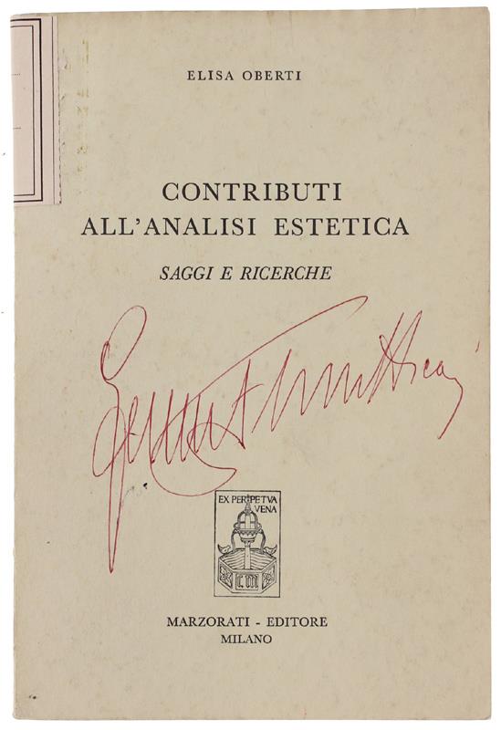 Contributi All'Analisi Estetica. Saggi E Ricerche