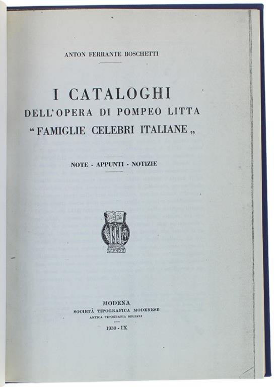 Bergoglio Libri d'Epoca Snc
