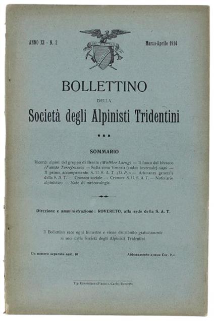Bollettino. Anno Xi - N. 2 - Marzo-Aprile 1914 - copertina