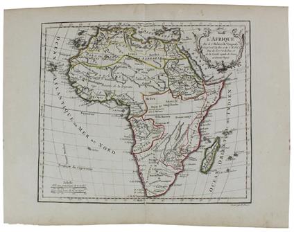 L' Afrique. [Original Copper Engraved Map, 1778] - Vaugondy (De) Robert, Dussy E - copertina