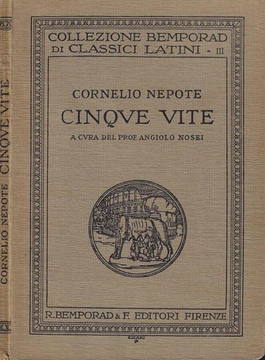 Cinque vite - Cornelio Nepote - copertina