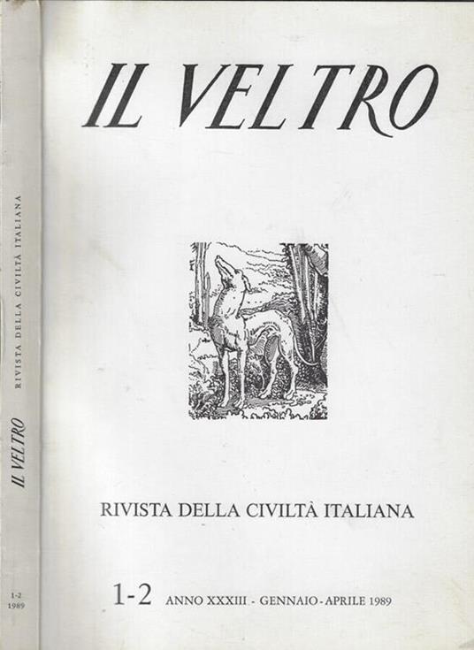 Il Veltro n. 1-2 Anno 1989 - copertina