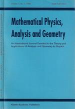 Mathematical Physics, Analysis and Geometry, vol. 1, n. 1, 1998