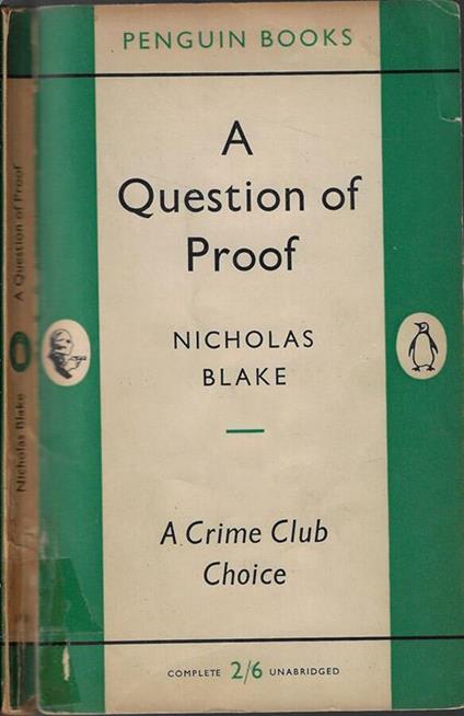 A question of proof - Nicholas Blake - copertina