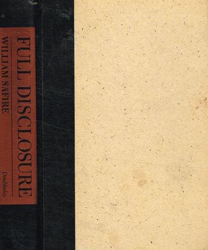 Full disclosure - William Safire - copertina