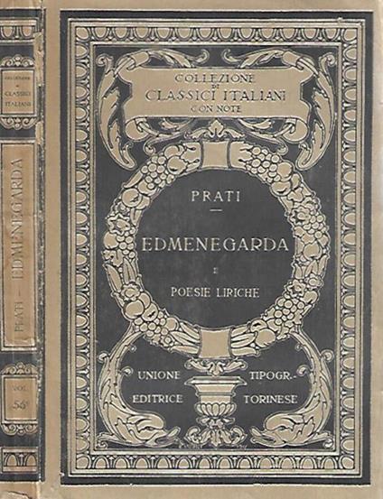Edmenegarda e poesie liriche scelte - Giovanni Prati - copertina