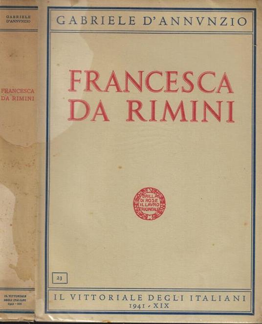 Francesca da Rimini - Gabriele D'Annunzio - copertina