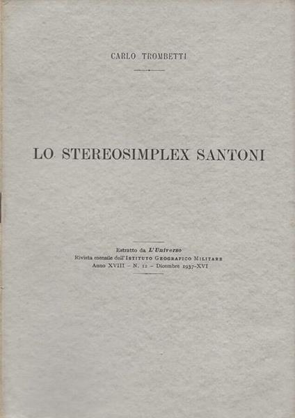 Lo Stereosimplex Santoni - Carlo Trombetta - copertina