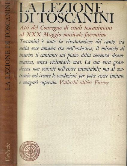La lezione di Toscanini - copertina