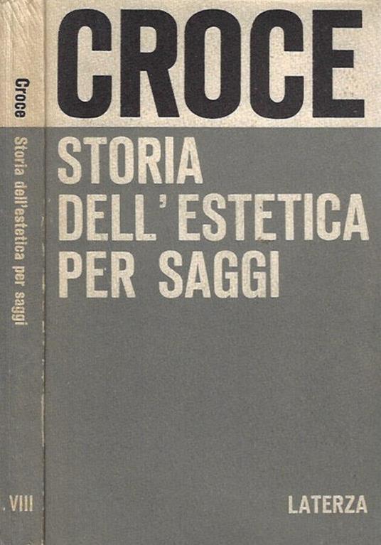 Storia dell'estetica per saggi - Benedetto Croce - copertina