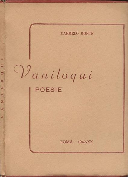 Vaniloqui - Carmelo Conte - copertina