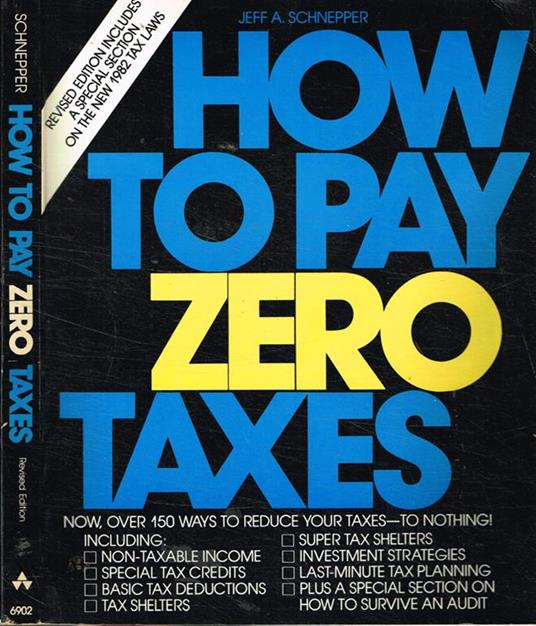 How to pay zero taxes - copertina