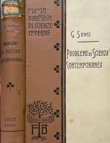 Problemi di Scienza Contemporanea - G. Sergi - copertina
