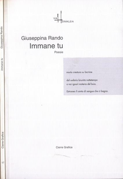 Immane tu - Giuseppina Rando - copertina
