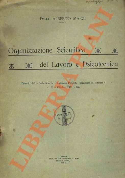 Organizzazione Scientifica del Lavoro e Psicotecnica - Alberto Mari - copertina