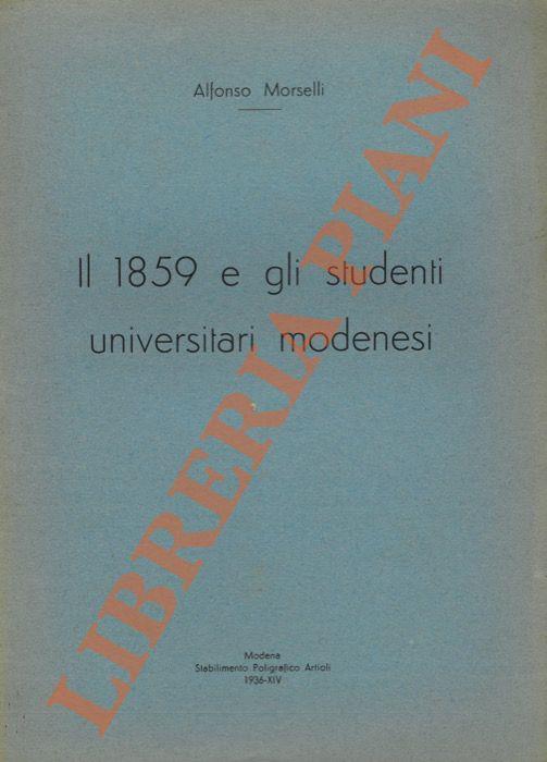 Il 1859 e gli studenti universitari modenesi