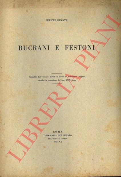 Bucrani e festoni - Pericle Ducati - copertina