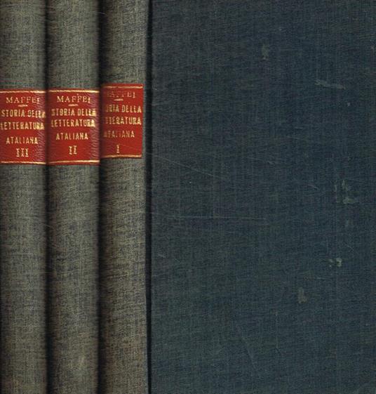 Storia della letteratura italiana 3voll - Giuseppe Maffei - copertina