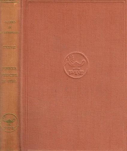 Pericle Principe di Tiro. Tragicommedia in cinque atti - William Shakespeare - copertina
