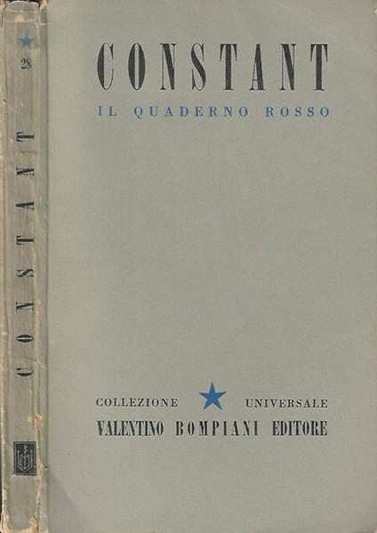 Il quaderno rosso. La mia vita (1767-1787) - Benjamin Constant - copertina