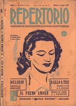Repertorio Anno I n. 6. Rassegna quindicinale di radiocommedie