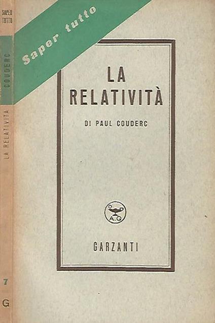 La relatività - Paul Couderc - copertina