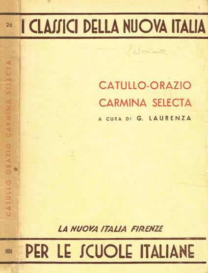 Carmina Selecta - G. Valerio Catullo - copertina