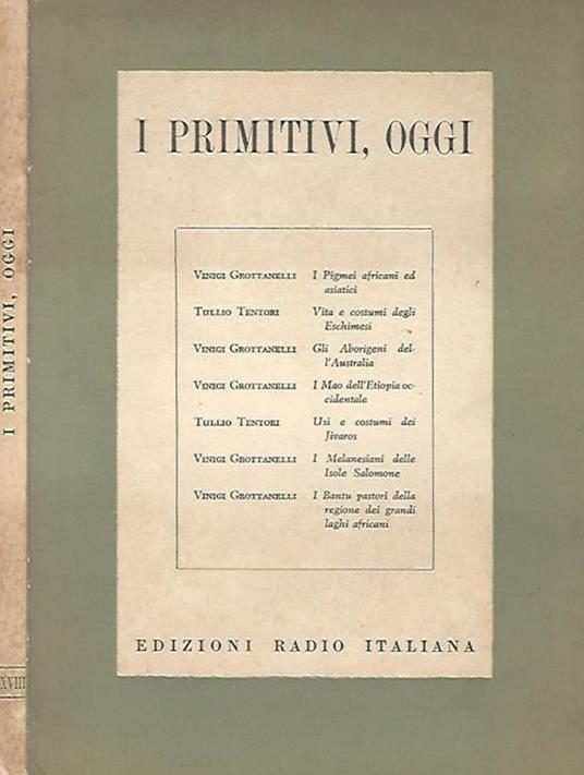 I primitivi, oggi - L. Grottanelli Vinigi - copertina
